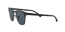 Load image into Gallery viewer, Ray-Ban Unisex-Adult RB3716 Clubmaster Metal Sunglasses, Black On Matte Black/Blue, 51 mm
