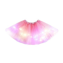 Load image into Gallery viewer, Aohhy 2-8 Years Baby Girls Light Up LED Tutu Skirt Kid Fancy Party Costume Ballet Layered Dress-Pink
