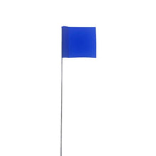Load image into Gallery viewer, Swanson Tool Co FBL15100 2.5-Inch by 3.5-Inch Marking Flags with 15-Inch Wire Staffs, Blue, 100-Pack
