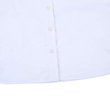 Load image into Gallery viewer, Bienzoe Girls School Uniform Oxford Long Sleeve Blouse Bowtie Pack White M
