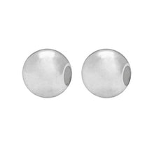 Load image into Gallery viewer, 30pcs Sterling Silver 8mm Round Spacer Beads (Large Hole ~ 3.2mm) for Jewelry Craft Making Findings SS70
