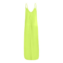 Load image into Gallery viewer, Dosoop Women Summer Spaghetti Strap Maxi Dress Sleeveless Sexy V Neck Casual Loose Plain Camisole Maxi Dress with Pockets
