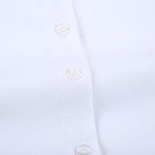 Load image into Gallery viewer, Bienzoe Girls School Uniform Oxford Long Sleeve Blouse Bowtie Pack White M
