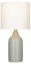 Load image into Gallery viewer, Amazon Brand – Stone &amp; Beam Glazed Ceramic Table Lamp, 18"H, Gray
