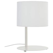 Load image into Gallery viewer, Amazon Brand – Rivet Mid-Century Table Lamp with Bulb, 18"H, Matte White
