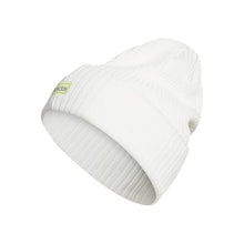 Load image into Gallery viewer, adidas Women's 4 Inch Cuff Fold Beanie, White/Pulse Yellow/Grey, One Size
