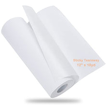 Load image into Gallery viewer, New brothread Sticky Self-Adhesive Tear Away Embroidery Stabilizer Backing 12" x 10 Yd roll - Medium Weight for Napped Fabric &amp; Hoop Less Embroidery
