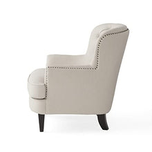Load image into Gallery viewer, Great Deal Furniture Alfred Fabric Club Chair, Natural with Ottoman
