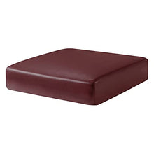 Load image into Gallery viewer, subrtex Leather Separate Cushion Covers Breathable Sofa Seat Slipcpvers for 1-2-3-4 Seaters Stretch Replacement for Furniture Protector (Small, Wine)
