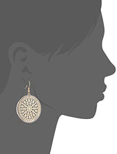 Load image into Gallery viewer, 14K Gold Plated Cathedral Glass Style Hollow Disc Earrings for Women Light Weight Birthday Valentine's Day Mothers Day Christmas Gift
