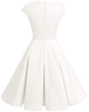 Load image into Gallery viewer, Bbonlinedress Women's 50s Style Retro Vintage Wedding Pin Up 1950s Cocktail Swing Party Dress Off White M
