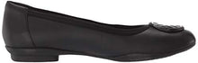Load image into Gallery viewer, Clarks womens Sara Willow Ballet Flat, Black Leather, 7.5 US
