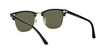 Load image into Gallery viewer, Ray-Ban RB3016 Clubmaster Polarized Square Sunglasses, Black/G-15 Green, 49 mm
