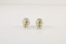 Load image into Gallery viewer, Sterling Silver 925 Natural Green-Blue 8mm Labradorite Round Stud Earrings - Labradorescence Effect
