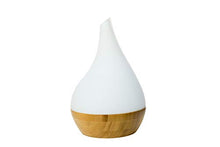 Load image into Gallery viewer, XBrand Bamboo/Glass Aromatherapy Essential Oil Diffuser &amp; Color Changing Mist Humidifier, 10 Inch Tall, Brown &amp; White
