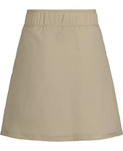 Load image into Gallery viewer, Nautica girls School Uniform Performance Scooter Skirt, Khaki/Wrap, 14 US
