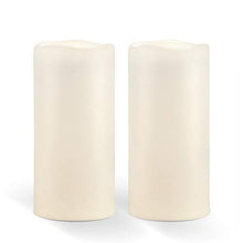 Load image into Gallery viewer, Homemory 8" x 4" Waterproof Outdoor Flameless Candles - Battery Operated Flickering LED Pillar Candles for Indoor Outdoor Lanterns, Long Lasting, Large, Set of 2
