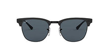 Load image into Gallery viewer, Ray-Ban Unisex-Adult RB3716 Clubmaster Metal Sunglasses, Black On Matte Black/Blue, 51 mm
