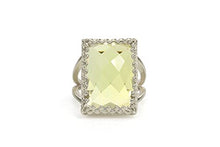 Load image into Gallery viewer, Unique Yellow Quartz Ring by Anemone Jewelry - Lemon Quartz in 925 Sterling Silver - Gorgeous Statement Rings for Women - Jewelry for Weddings, Parties, Engagements - Handmade
