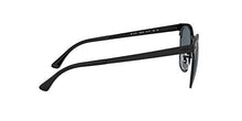 Load image into Gallery viewer, Ray-Ban Unisex-Adult RB3716 Clubmaster Metal Sunglasses, Black On Matte Black/Blue, 51 mm
