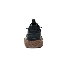 Load image into Gallery viewer, Mecolop Men's Sneakers Leather Casual Shoes Breathable Walking Business Shoes for Men Black 9.5
