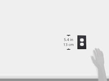 Load image into Gallery viewer, Leviton PJ8-E 1-Gang, 1-Duplex, Midway Nylon Wallplate, Midway Size, Black, 1 Pack
