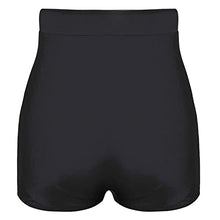 Load image into Gallery viewer, Mycoco Women's Super High Waist Swim Shorts Shirred Tummy Control Tankini Bottom Swimwear Brief Black 8
