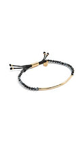 Load image into Gallery viewer, gorjana Women's Power Gemstone Bracelet for Courage, Gold/Snowflake Obsidian, One Size
