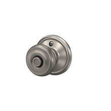Load image into Gallery viewer, Schlage F40 GEO 619 Georgian Door Knob, Bed &amp; Bath Privacy Lock, Satin Nickel
