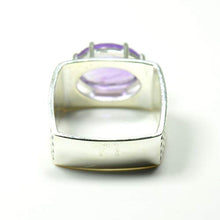 Load image into Gallery viewer, 55Carat Natural Men's Amethyst Rings Bold Band in Silver Oval Shape Feburary Birthstone Jewelry Size 4-13
