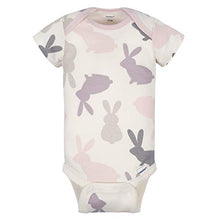 Load image into Gallery viewer, Gerber Baby 4-Pack Short Sleeve Onesies Bodysuits - Bunny Pink/Gray
