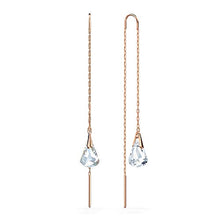 Load image into Gallery viewer, SWAROVSKI Women's Spirit Pierced Dangle Crystal Earrings, White, Rose-Gold Tone Plated
