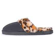Load image into Gallery viewer, Millffy Nordic Style Faux Fur Trim Rabbit Fur Hair Women's Suede Slippers Memory Foam Comfy Indoor eva Slipper (US 7-8, Black)

