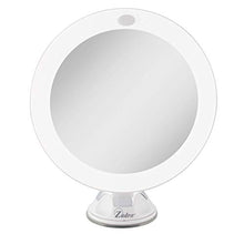 Load image into Gallery viewer, Zadro LED Lighted 10X Magnification Z'Swivel Power Suction Cup Vanity Wall Mount Beauty Makeup Mirror, White
