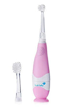 Load image into Gallery viewer, Brush Baby BabySonic Infant and Toddler Electric Toothbrush for Ages 0-3 Years - Smart LED Timer and Gentle Vibration Provide a Fun Brushing Experience - Includes 2 Sensitive Brush Heads - Pink
