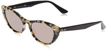 Load image into Gallery viewer, Ray-Ban Women's RB4314N Nina Cat Eye Sunglasses, Beige Havana/Grey Mirror Gold, 54 mm
