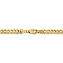 Load image into Gallery viewer, 14k Yellow Gold 4.7mm Solid Flat Cuban Bracelet Chain 7 Inch Curb Miami Fine Jewelry For Women Gifts For Her
