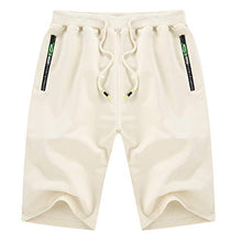 Load image into Gallery viewer, YTD Men's Shorts Casual Classic Fit Drawstring Summer Beach Shorts with Elastic Waist and Pockets S Army Green

