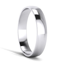 Load image into Gallery viewer, LANDA JEWEL Unisex 14k White Gold 4mm Light Court Shape Comfort Fit Polished Wedding Ring Plain Band (8.5)
