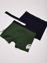 Load image into Gallery viewer, Lacoste mens Iconic Fashion 3 Pack Cotton Stretch Boxer Briefs, Thyme/Navy Blue-white, Large US
