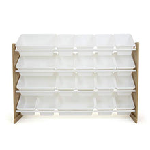 Load image into Gallery viewer, Humble Crew Toy Organizer with 20 Storage Bins, Natural/White
