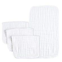 Load image into Gallery viewer, PPOGOO Burp Cloths Extra Absorbent and Soft Large 20"x10" 4 Pack 6 Layers 100% Muslin Cotton White
