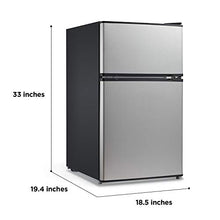Load image into Gallery viewer, Midea 3.1 Cu. Ft. Compact Refrigerator, WHD-113FSS1 - Stainless Steel
