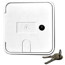 Load image into Gallery viewer, NUSET White Electrical Cable Hatch Lock with Key, RV042
