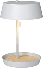 Load image into Gallery viewer, Amazon Brand – Rivet Modern Table Lamp with USB and Bulb, 18"H, White
