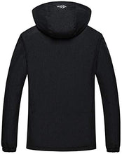 Load image into Gallery viewer, Wantdo Men's Waterproof Warm Snow Jacket Hooded Outwear Wind Breaker Black L
