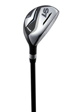 Load image into Gallery viewer, 18 Piece Men's Complete Golf Club Package Set With Titanium Driver, #3 &amp; #5 Fairway Woods, #4 Hybrid, 5-SW Irons, Putter, Stand Bag, 4 H/C's (Blue, Regular Size)
