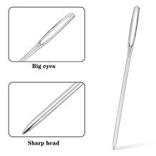 Load image into Gallery viewer, Large Eye Sewing Needles for Handsewing（9 Pcs), Sewing Sharp Needles, Stainless Steel Embroidery Thread Needle, Handmade Yarn Knitting Needles,Perfect for Finishing Off Crochet Projects
