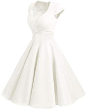 Load image into Gallery viewer, Bbonlinedress Women's 50s Style Retro Vintage Wedding Pin Up 1950s Cocktail Swing Party Dress Off White M
