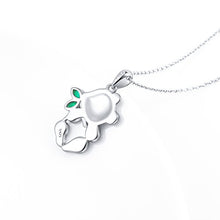 Load image into Gallery viewer, S925 Sterling Silver Lovely Panda Eat Bamboo Pendant Necklace
